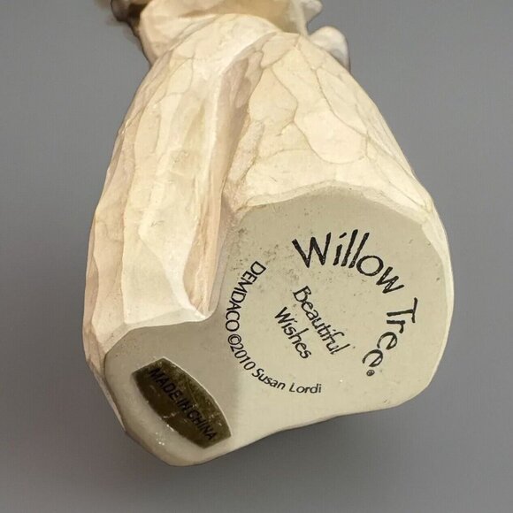 Willow Tree "Beautiful Wishes" Figurine With White Flowers Susan Lordi Demdac - Picture 5 of 5